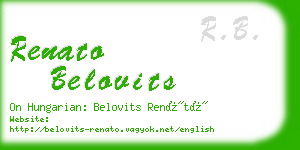 renato belovits business card